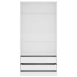 Șifonier, alb, 100x50x200 cm, pal, 4 image