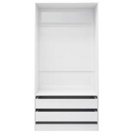 Șifonier, alb extralucios, 100x50x200 cm, pal, 4 image