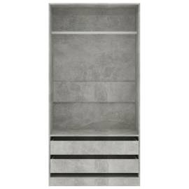 Șifonier, gri beton, 100x50x200 cm, pal, 4 image
