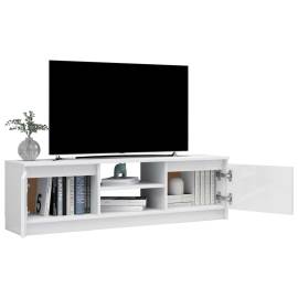 Comodă tv, alb extralucios, 120 x 30 x 35,5 cm, pal, 4 image