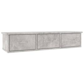 Dulap de perete cu sertare, gri beton, 88x26x18,5 cm, pal, 2 image