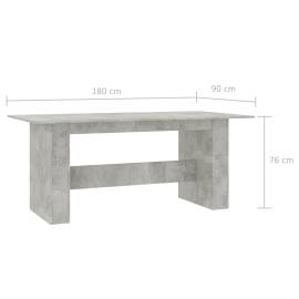 Masă de bucătărie, gri beton, 180 x 90 x 76 cm, pal, 7 image