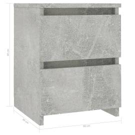 Noptieră, gri beton, 30 x 30 x 40 cm, pal, 6 image