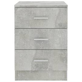 Noptiere, 2 buc., gri beton, 38x35x56 cm, pal, 4 image