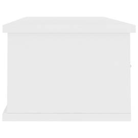 Raft de perete cu sertare, alb, 88x26x18,5 cm, pal, 5 image