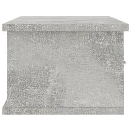 Raft de perete cu sertare, gri beton, 60x26x18,5 cm, pal, 5 image