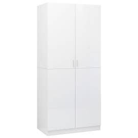 Șifonier, alb extralucios, 90x52x200 cm, pal, 2 image