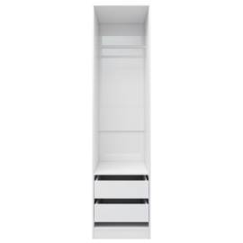Șifonier cu sertare, alb extralucios, 50x50x200 cm, pal, 4 image