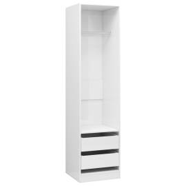 Șifonier cu sertare, alb extralucios, 50x50x200 cm, pal, 2 image
