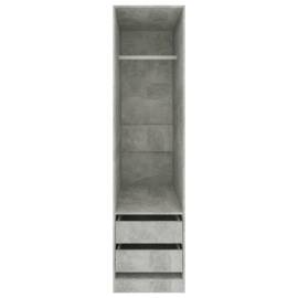 Șifonier cu sertare, gri beton, 50x50x200 cm, pal, 4 image