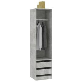 Șifonier cu sertare, gri beton, 50x50x200 cm, pal, 3 image