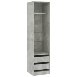 Șifonier cu sertare, gri beton, 50x50x200 cm, pal, 2 image