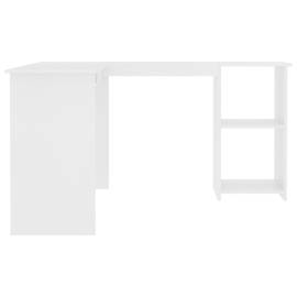 Birou de colț în formă de l, alb, 120 x 140 x 75 cm, pal, 5 image