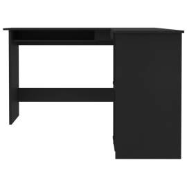 Birou de colț în formă de l, negru, 120 x 140 x 75 cm, pal, 4 image