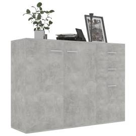 Servantă, gri beton, 105x30x75 cm, pal, 3 image