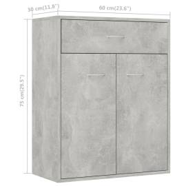 Servantă, gri beton, 60x30x75 cm, pal, 9 image