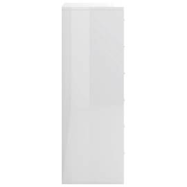 Servantă cu 6 sertare, alb extralucios, 50x34x96 cm, pal, 5 image