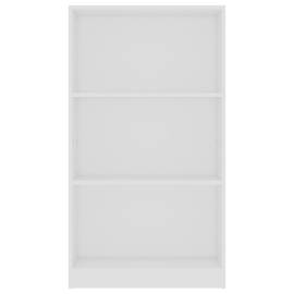 Bibliotecă cu 3 rafturi, alb, 60 x 24 x 108 cm, pal, 4 image