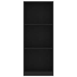 Bibliotecă cu 3 rafturi, negru, 40 x 24 x 108 cm, pal, 4 image