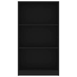 Bibliotecă cu 3 rafturi, negru, 60 x 24 x 108 cm, pal, 4 image