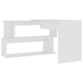 Birou de colț, alb, 200 x 50 x 76 cm, pal, 4 image