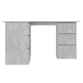 Birou de colț, gri beton, 145 x 100 x 76 cm, pal, 5 image