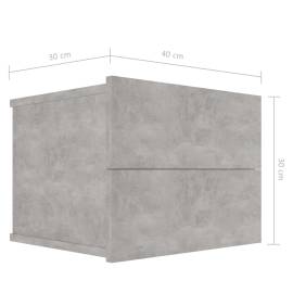 Noptieră, gri beton, 40 x 30 x 30 cm, pal, 7 image