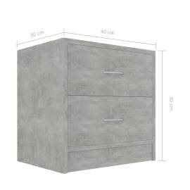 Noptieră, gri beton, 40 x 30 x 40 cm, pal, 6 image