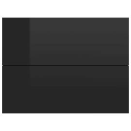Noptieră, negru extralucios, 40 x 30 x 30 cm, pal, 4 image