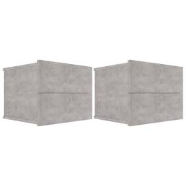 Noptiere, 2 buc., gri beton, 40 x 30 x 30 cm, pal, 2 image