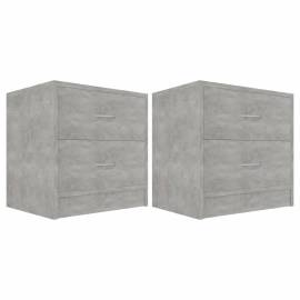 Noptiere, 2 buc., gri beton, 40 x 30 x 40  cm, pal, 2 image