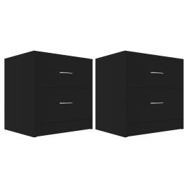 Noptiere, 2 buc., negru, 40 x 30 x 40 cm, pal, 2 image