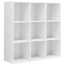 Bibliotecă, alb extralucios, 98 x 30 x 98 cm, pal, 2 image