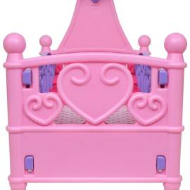 Pat de jucărie păpuși pentru camera de joacă a copiilor, roz + violet, 3 image
