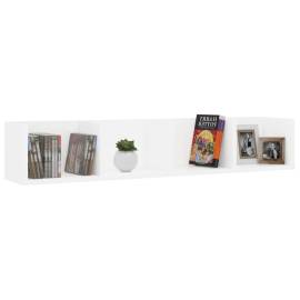 Raft de perete pentru cd-uri, alb, 100 x 18 x 18 cm, pal, 3 image