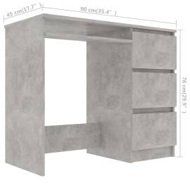 Birou, gri beton, 90 x 45 x 76 cm, pal, 6 image