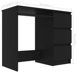 Birou, negru, 90 x 45 x 76 cm, pal, 6 image