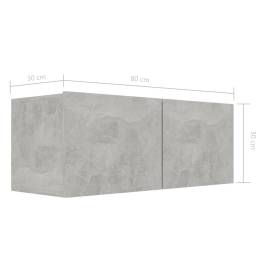 Comodă tv, gri beton, 80 x 30 x 30 cm, pal, 9 image