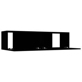 Comodă tv, negru, 120 x 30 x 30 cm, pal, 5 image