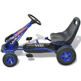 Mașină go kart cu scaun reglabil, albastru, 2 image