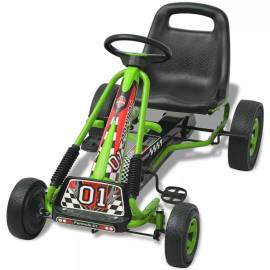 Vidax kart cu pedale cu șezut reglabil verde, 3 image