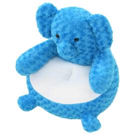 Elefant de jucărie, albastru, pluș, 2 image