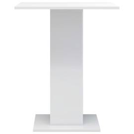 Masă de bistro, alb extralucios, 60 x 60 x 75 cm, pal, 4 image