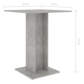 Masă de bistro, gri beton, 60 x 60 x 75 cm, pal, 6 image