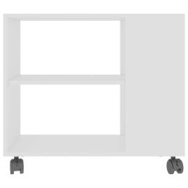 Masă laterală, alb, 70 x 35 x 55 cm, pal, 4 image