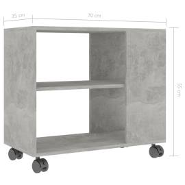 Masă laterală, gri beton, 70 x 35 x 55 cm, pal, 6 image