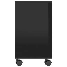 Masă laterală, negru extralucios, 70 x 35 x 55 cm, pal, 5 image