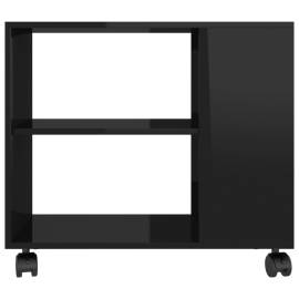 Masă laterală, negru extralucios, 70 x 35 x 55 cm, pal, 4 image