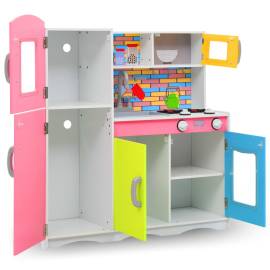 Bucătărie de jucărie pentru copii, multicolor, 80x30x85 cm, mdf, 3 image