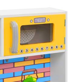Bucătărie de jucărie pentru copii, multicolor, 80x30x85 cm, mdf, 8 image